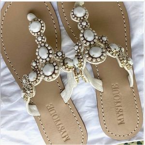 Mystic crystal sandals white